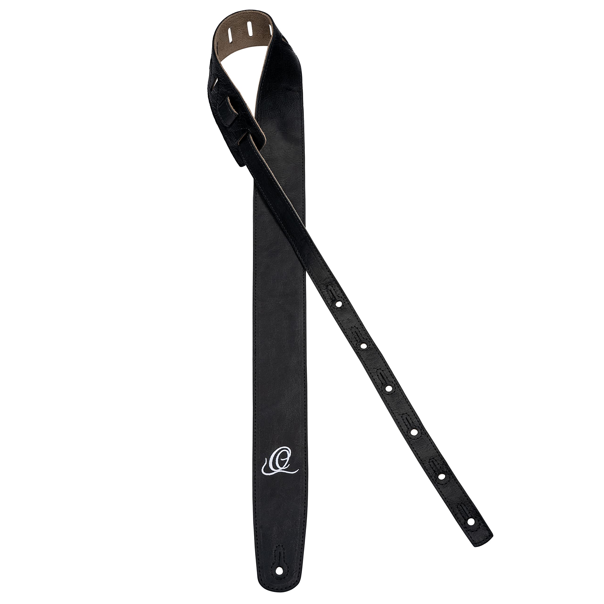 Ortega Guitars Gitarrengurt Länge Verstellbar - Akustik Gitarre / Bass, E-Gitarre, E-Bass - Suede Series - Wildleder, Ash (OSSU-10)