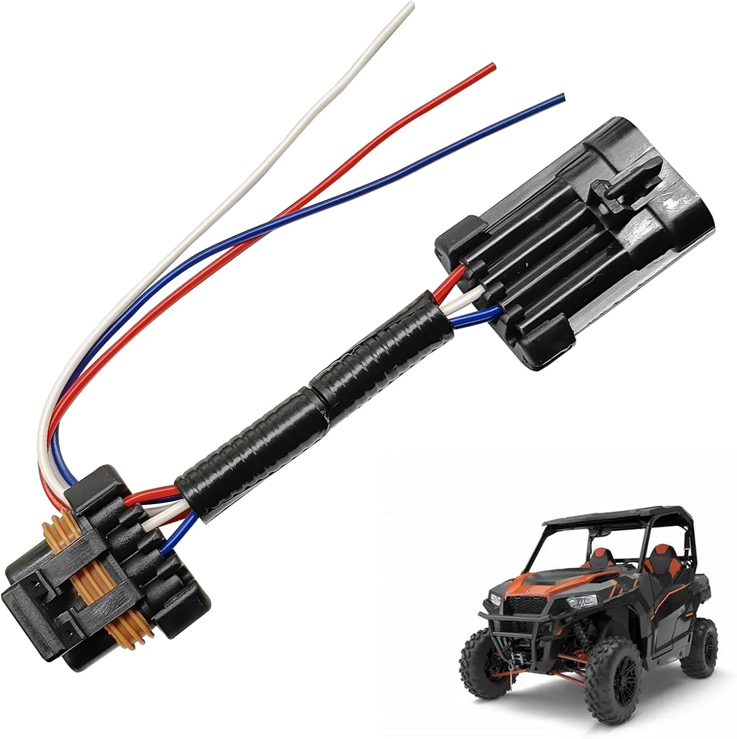 Tail Light Whip Power Harness Adapter Pigtail Jumper Compatible with Polaris RZR Ranger 2015-2024 Tail Light Auxiliary Power Plug Harness Fits for License Plate Light,Whip Light