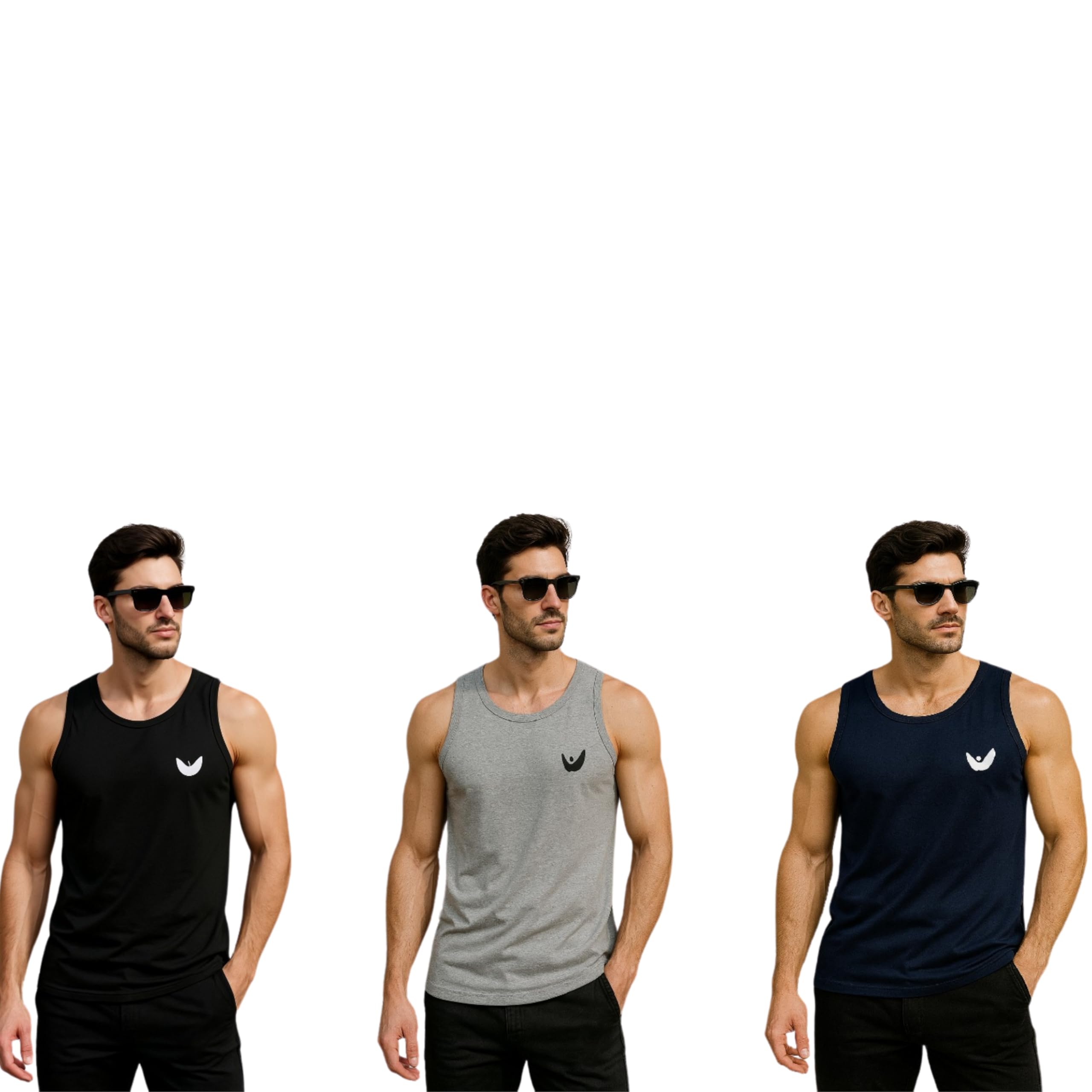 vista lifestyle Sleeveless Breathable Lightweight Comfortable Gym Wear Vests for Men-picture-33