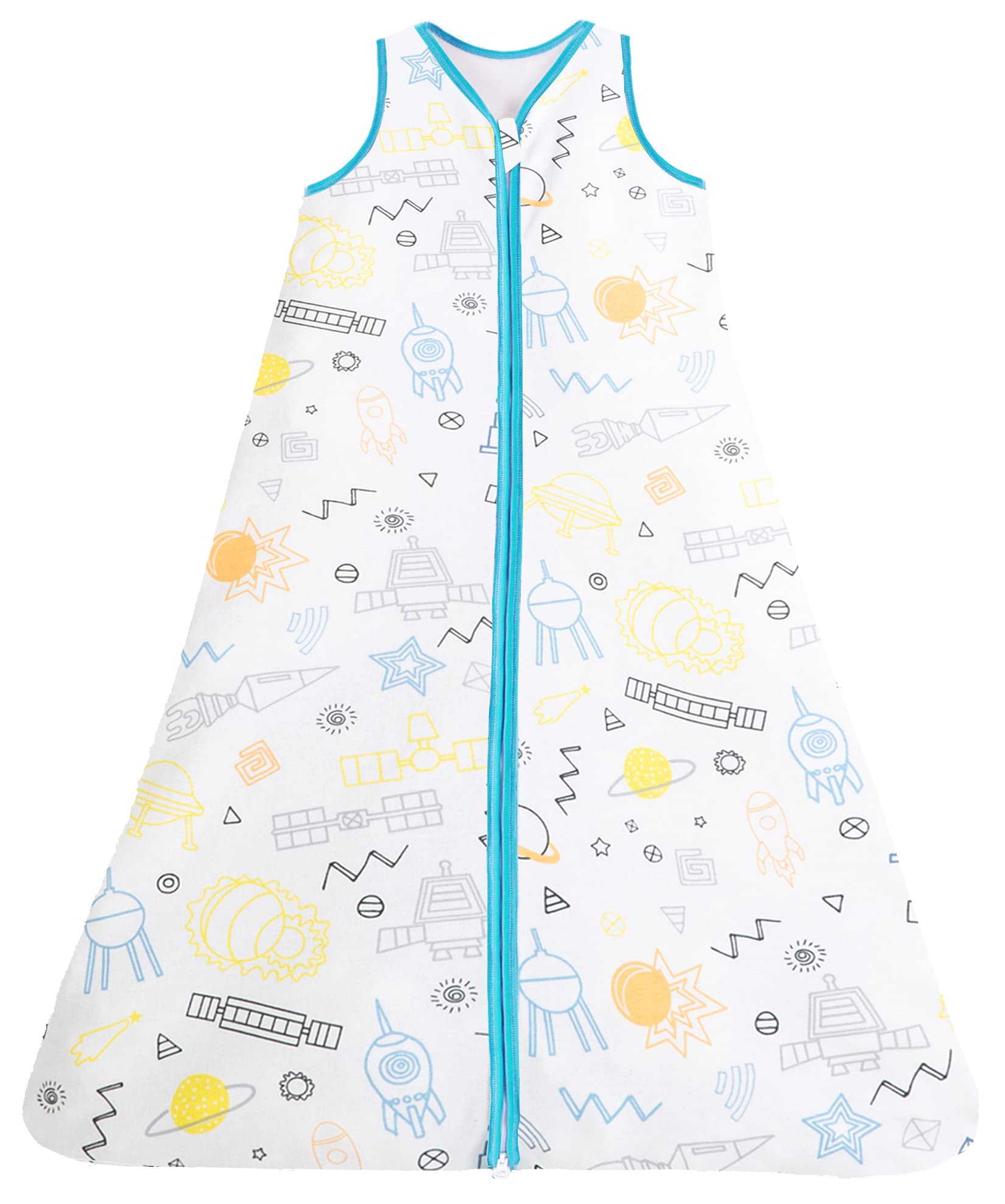 Chilsuessy Baby Sleeping Bag 100% Cotton 1Tog Toddler Sleeping Sack Newborn Wearable Blanket Summer Swaddle Wrap, Windmill, M/6-12 Months