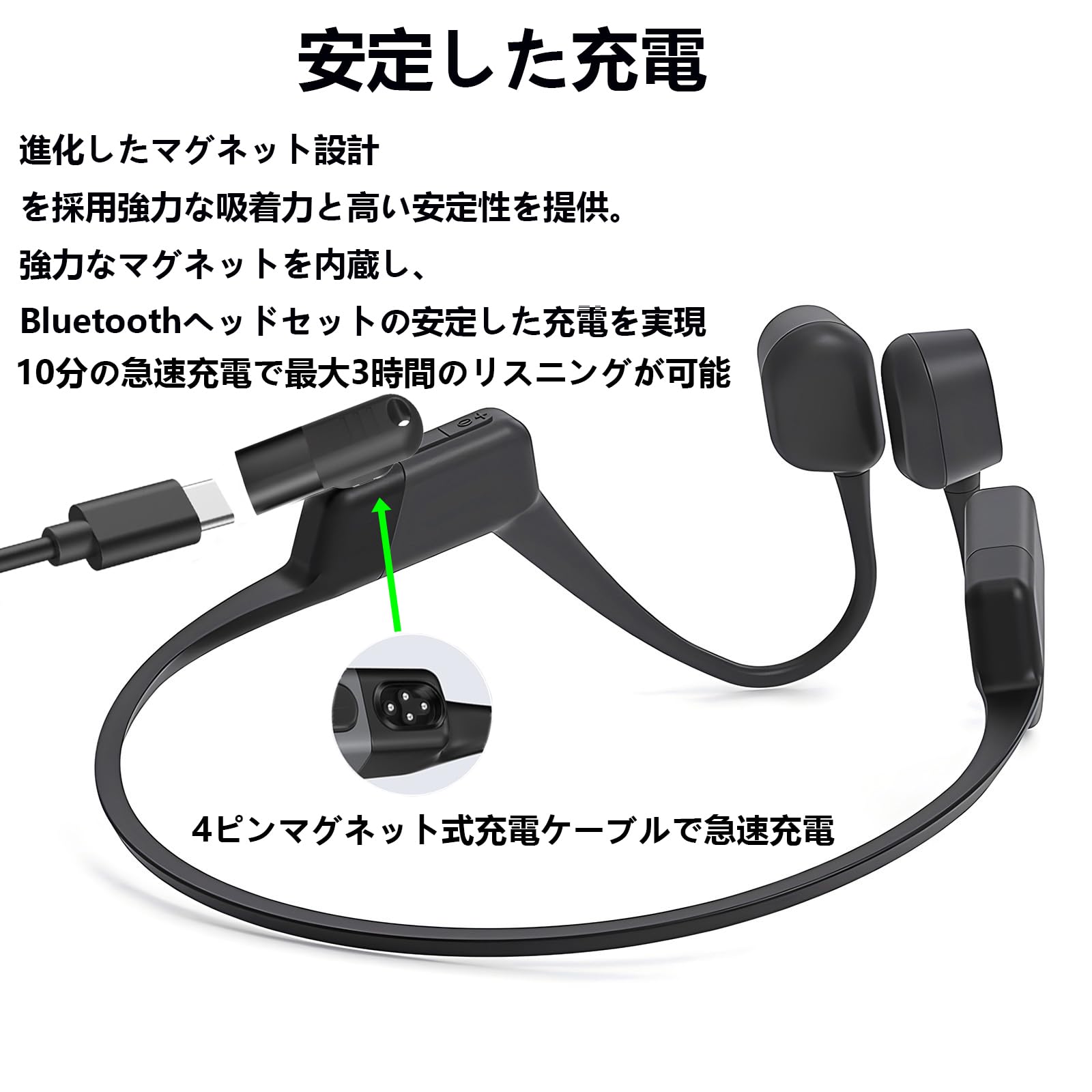 SHOKZ OPEN SWIM PRO 骨伝導イヤホン、充電器 OpenSwim Pro 充電/データケーブル