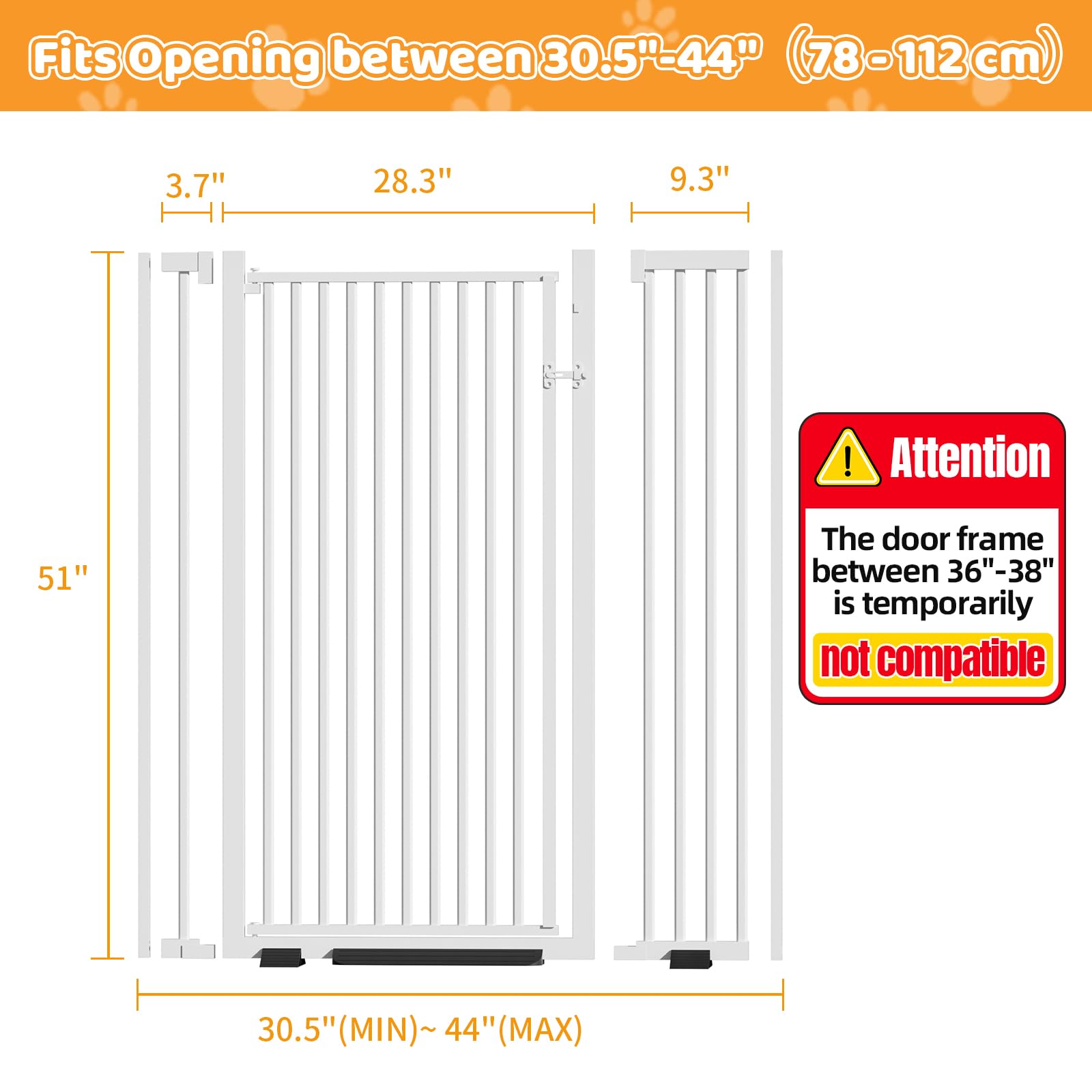 Cat Gate for Doorway, 51