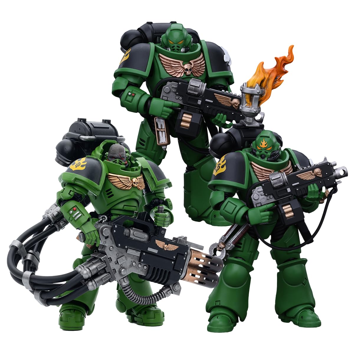JOYTOY Warhammer 40K 1/18 Action Figure Salamanders Eradicators Brother Xavak-Intercessors Brother Haecule-Sergeant Tsek'gan 3PCS Collection Model Birthday Gifts — image 1