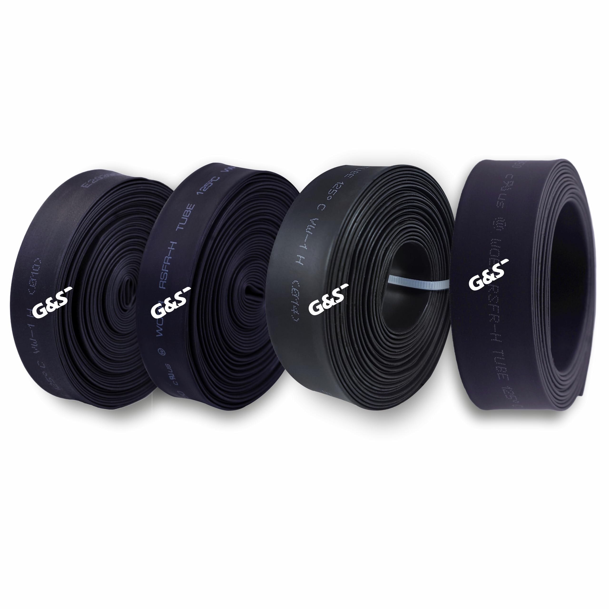 G&S -Heat shrink sleeve tube Polyolefin 2:1-(Diameter-10mm, 12mm, 14mm, 15mm) (2 Meter Each- Total 8 Meter, Black)