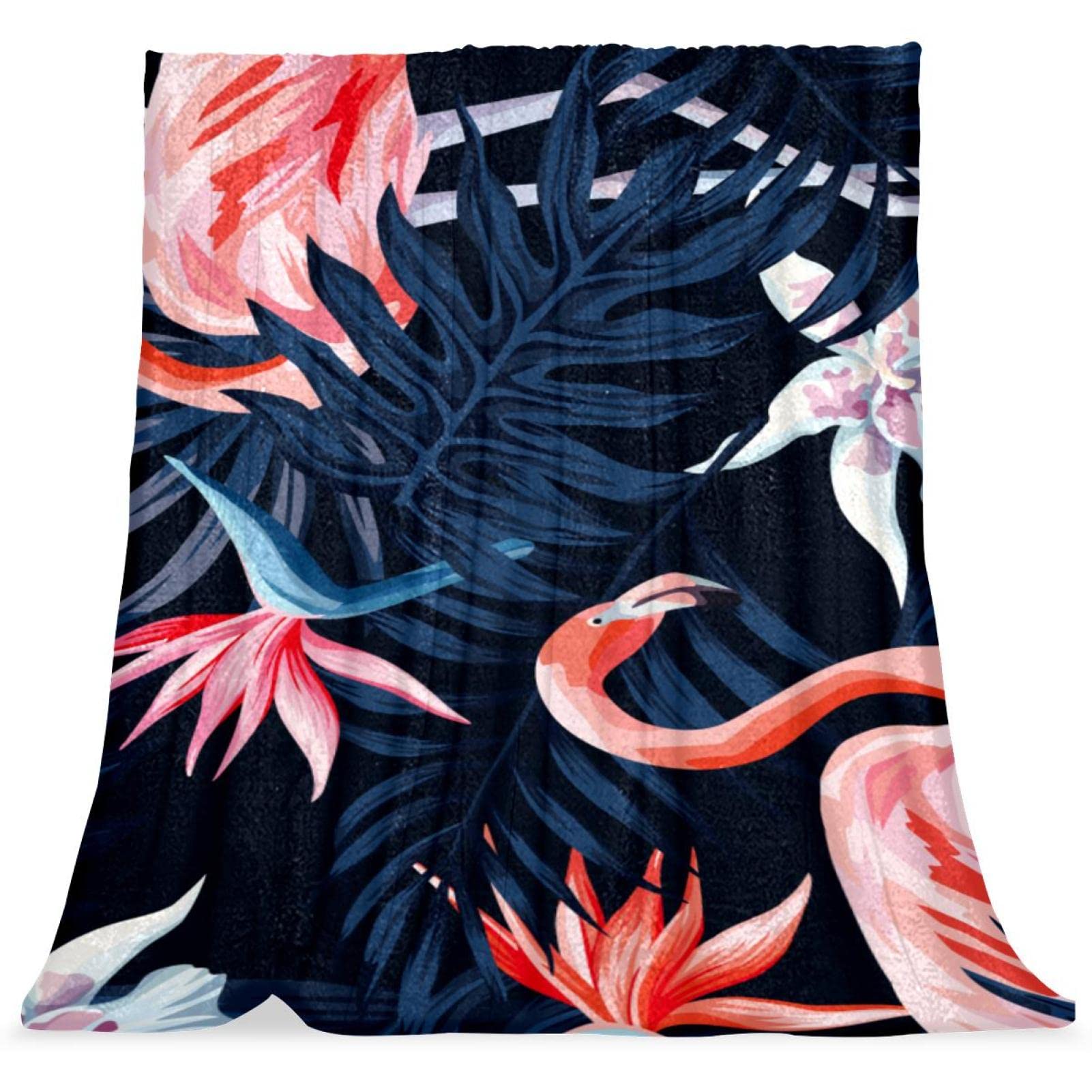 Couvre-lit flamant rose et fleur de jungle tropicale TBOUOBT pour lit enfant