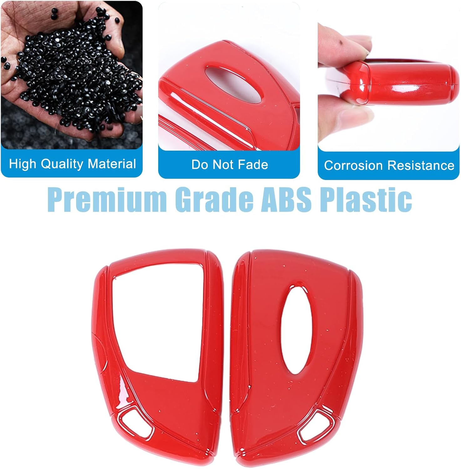 Key Fob Cover Compatible with Hummer EV 2022-2026 SUV/SUT ABS Anti-Scratch Keyless Entry Remote Key Fob Shell Key Fob Cover Remote Protection Sleeve (Red)