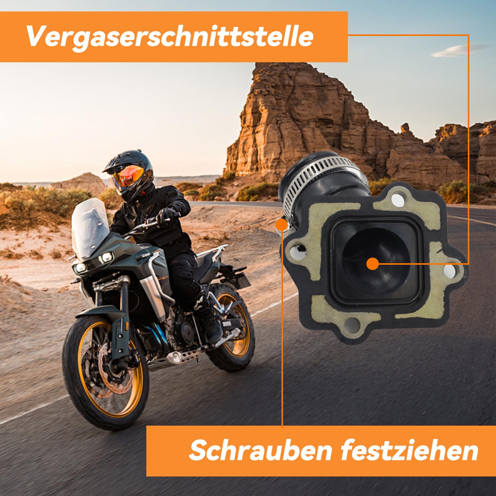Blok membranowy z króćcem ssącym i zestawem uszczelek – kompatybilny z Yamaha Aerox, Nitro, Aprilia SR50, CPI, MBK, Sachs Roller (OEM: 0450065, 0450063)