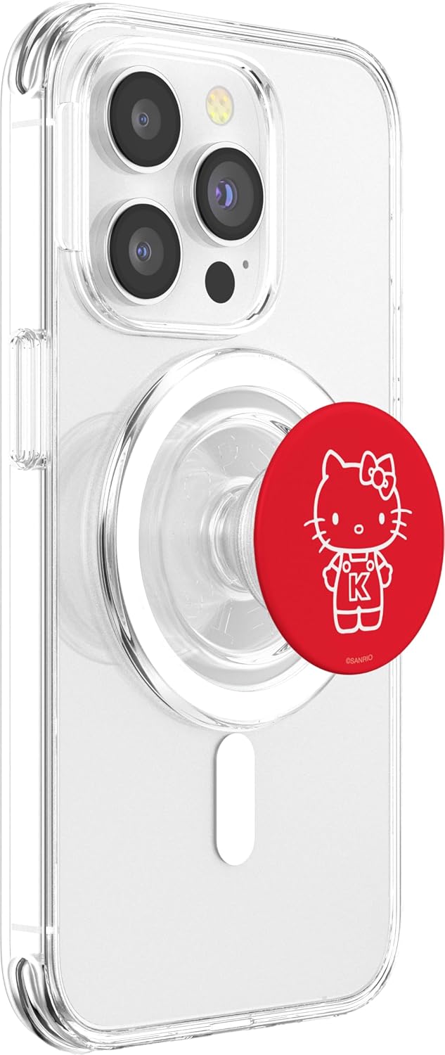 Hello Kitty Classic Retro Cute Red PopSockets MagSafe PopGrip for iPhone