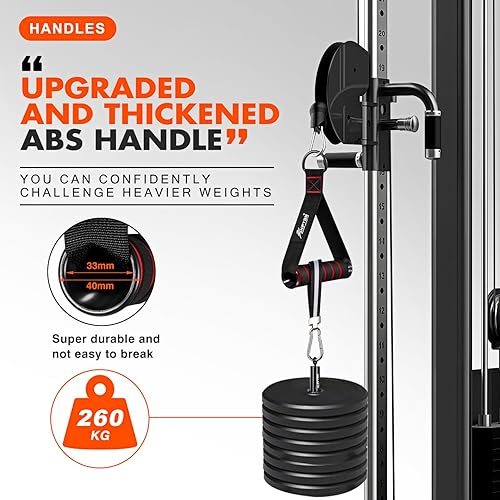 Miniatura 3 de HPYGN Mango de ejercicio, equipo de fitness de repuesto para pilates, yoga, entrenador de fuerza, gimnasio en casa extraíble, rojo, gris, azul mango