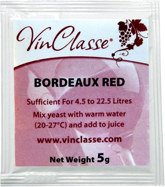 VinClasse Bordeaux Red Wine Yeast - 5 Gram Sachet