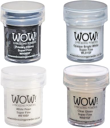 Amazon Com 哇 壓花粉黑白組合 黑檀色 不透明亮白色 白色珍珠 透明光澤 15ml 藝術 手工藝與縫紉 Amazon Com 哇 壓花粉黑白組合 黑檀色 不透明亮白色 白色珍珠 透明光澤 15ml 藝術 手工藝與縫紉