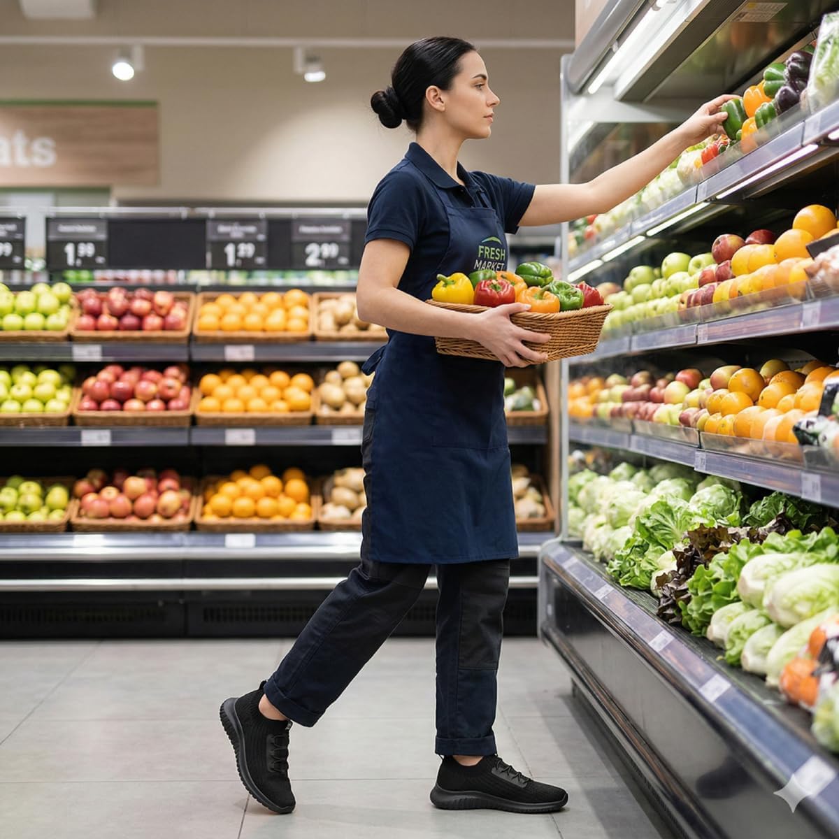 konhill Women's Slip On Walking Tennis Shoes - Comfortable Mesh Casual Work Memory Foam Sneakers for Standing All Day