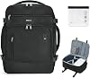 ECOHUB Easyjet Cabin Bag 45x36x20 Underseat Bag with Clear Toiletry Bag Travel Backpack Large Front Organizational Pocket Hand Luggage Recycled PET Eco Friendly Carry On Bag for Women & Men 30L Black