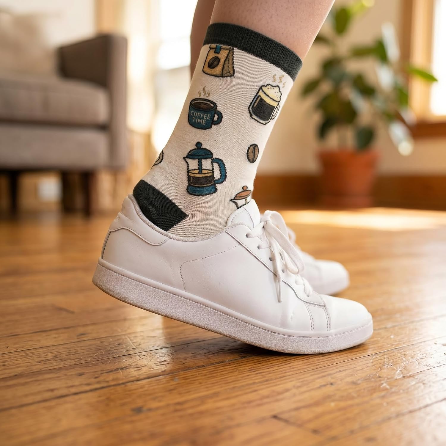 Threetols Cute Funny Socks for Men & Women Novelty Unisex Crew Socks - White Elephant Gift Exchange image 5