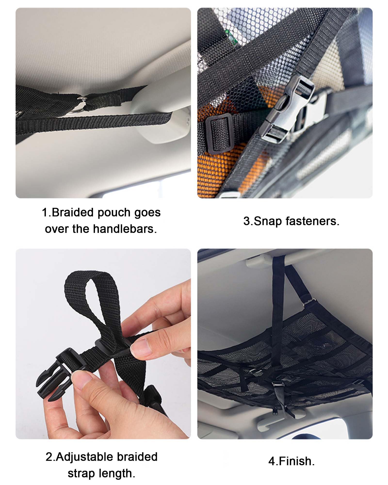 Rete Portaoggetti Da Soffitto Per Auto JEJA 90x65 Cm - Universale Per SUV, Furgoni E Bagagliaio - Foto 8