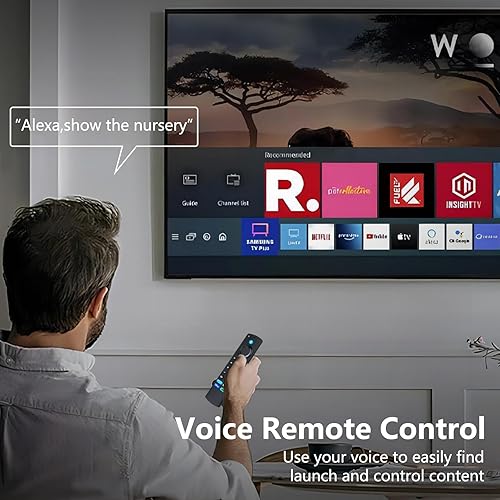 Miniatura 2 de Remoto de voz de repuesto original (4. generación), con controles de TV, televisores inteligentes con 4 botones de acceso directo y control remoto