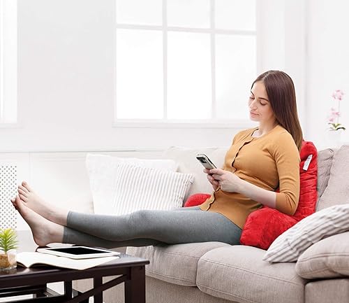 Miniatura 7 de Nestl - Almohada de lectura estándar de espuma viscoelástica triturada, almohada de respaldo para leer y reposar en cama, almohada para la espalda