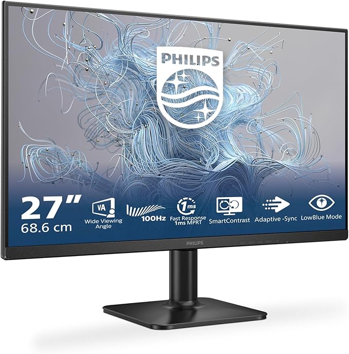 Philips Monitor per PC 27E2N1100L - 27 FHD - VA - 1 ms - 100 Hz - Sincronizzazione adattiva