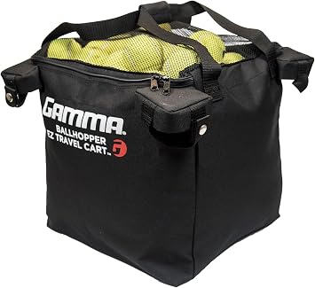 GAMMA Sports EZ Travel Cart, Tennis & Pickleball Hopper, Padel, Portable Compact Design, Sturdy Lightweight Construction, EZ Bags, 150 or 250 Capacity, Premium Carrying Case Included