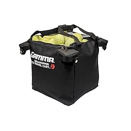GAMMA Sports EZ Travel Cart, Tennis Pickleball & Padel Hopper, Portable Compact Design, Sturdy Lightweight Construction, EZ Bags, 150 Tennis Ball Capacity, Premium Carrying Case Included