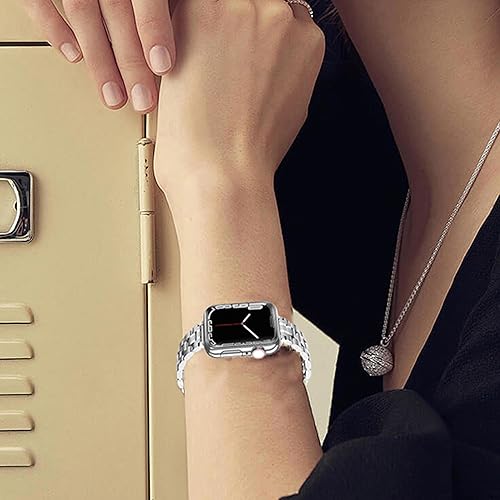 Miniatura 7 de chuangshiji Compatible con Apple Watch Band de 1.654, 1.732 y 1.772 pulgadas, correa para iWatch Series 987654321SE (S-plata, 1.6541.732