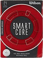 Wilson Smart Core Golf Balls - 24 Pack White | Swing-Speed Reactive Tech for Distance, Control & Durability