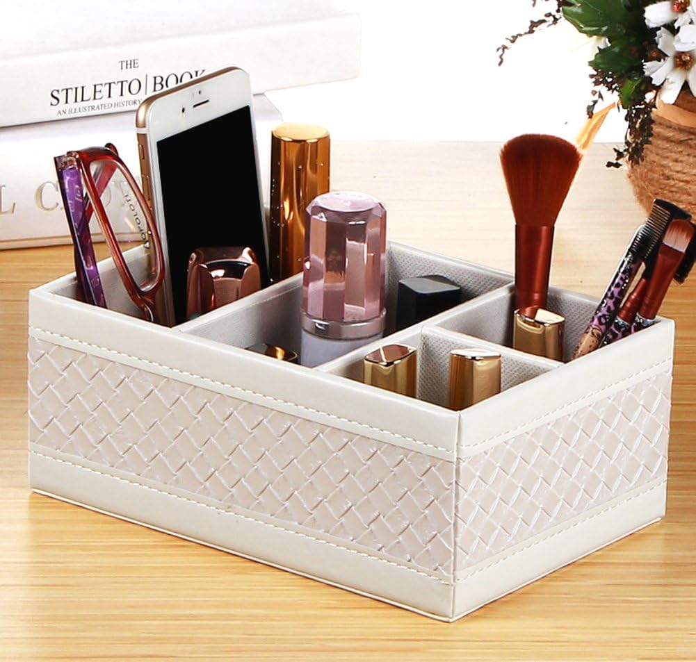 Makeup organizers Table tv remote control storage box Cosmetic storage box-P