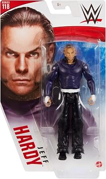 WWE Jeff Hardy Action Figure, Posable 6-in Collectible for Ages 6 Years Old and Up