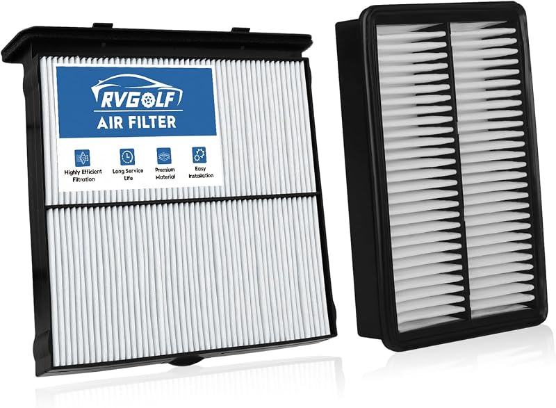 Kit Filtro de Ar do Motor e Filtro de Cabine RVgolf para Mazda 3, CX-30 e CX-50 – 2 unidades