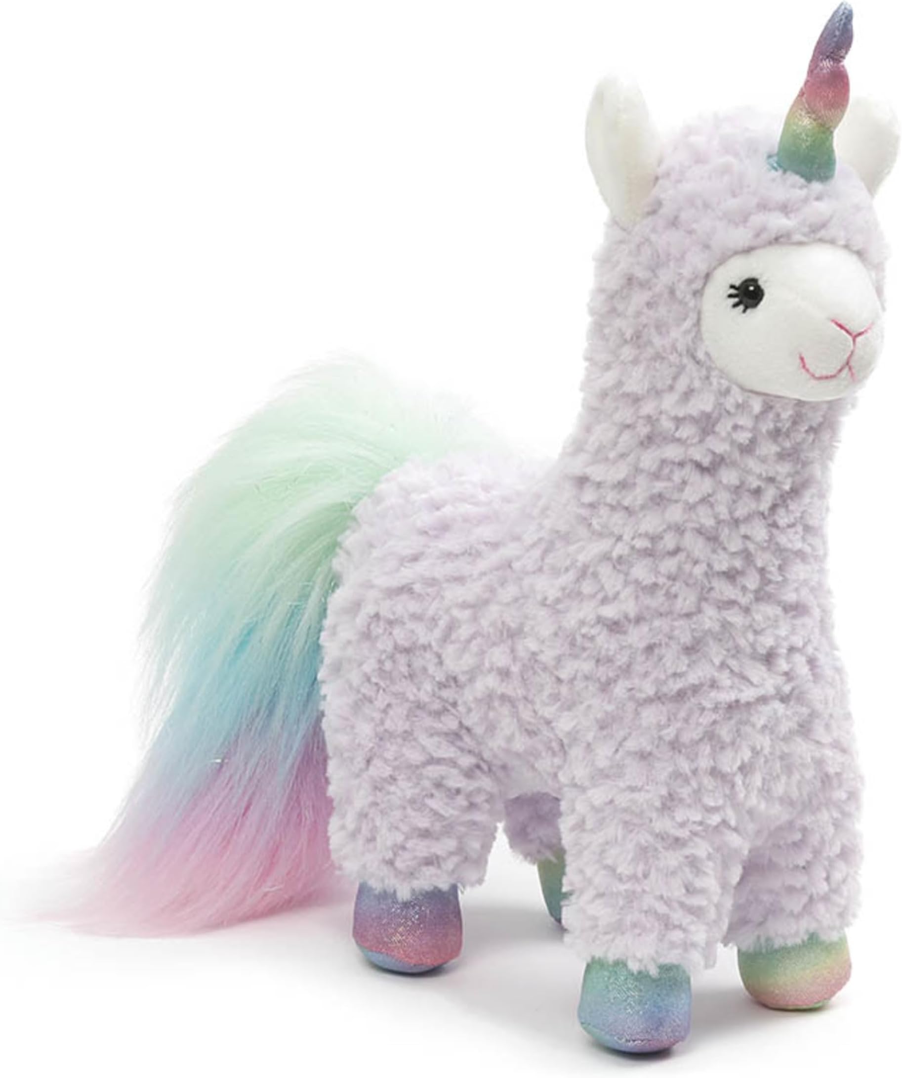 GUND Sugar Plum Llamacorn Plush Toy, Unicorn Stuffed Animal for Ages 1 and Up, Purple/Rainbow, 11"