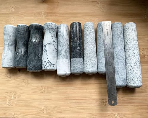 Miniatura 7 de Maja de repuesto de granito de 6 pulgadas (solo mortero [mortero no incluido]) pulido blanco