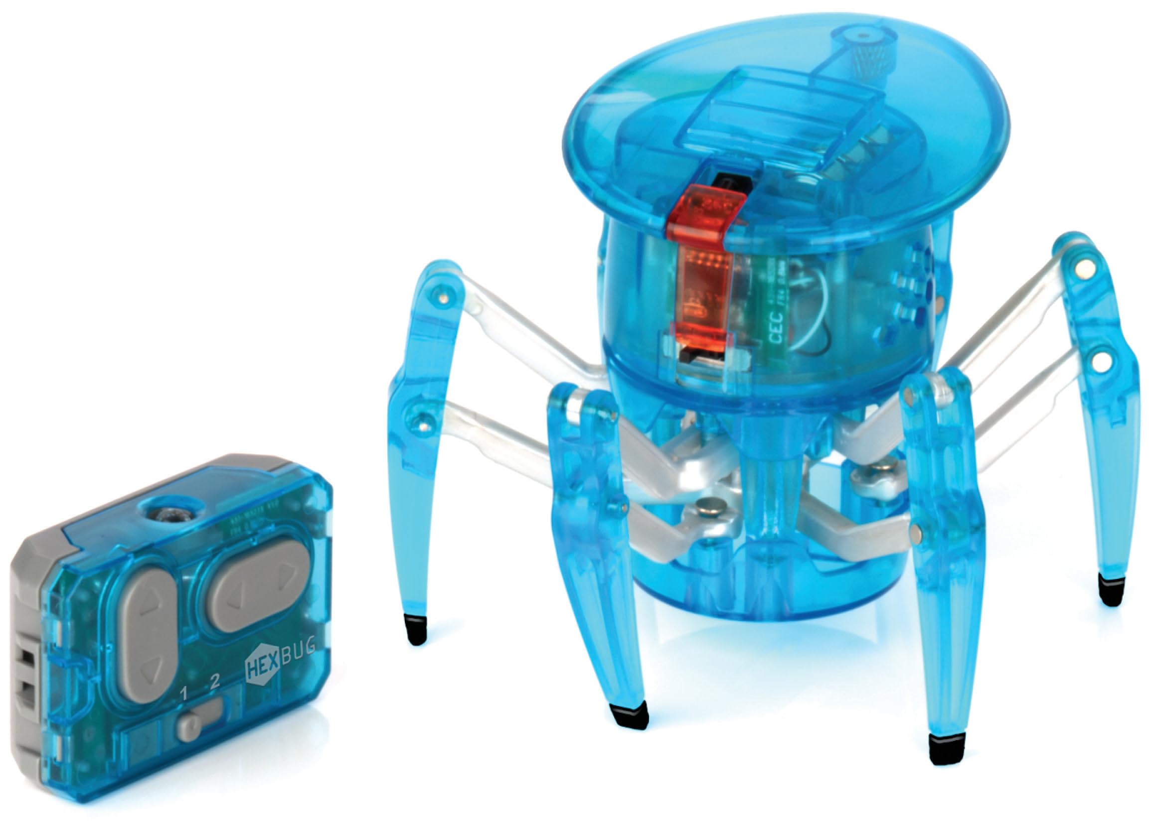 HEX BOTS Zdalna kontrola owadów dla dzieci, regulowana robot pająk, zabawki dla chłopców i dziewcząt w wieku 4 i góry, niebieski (Spin Master 6071528)