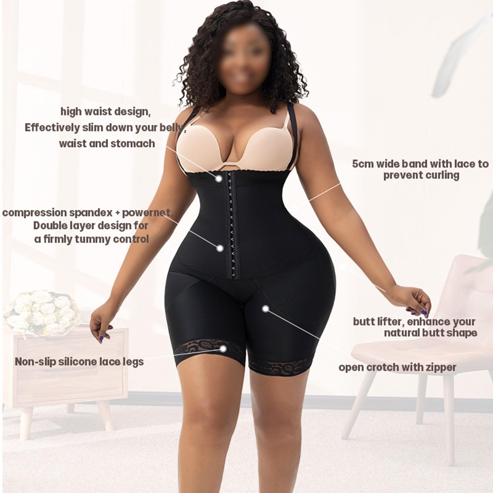 Body Compressivo Post-operatorio da Donna Dopo Liposuzione, Addominoplastica, BBL Fajas Body Modellante Post-parto, Modellante Glutei