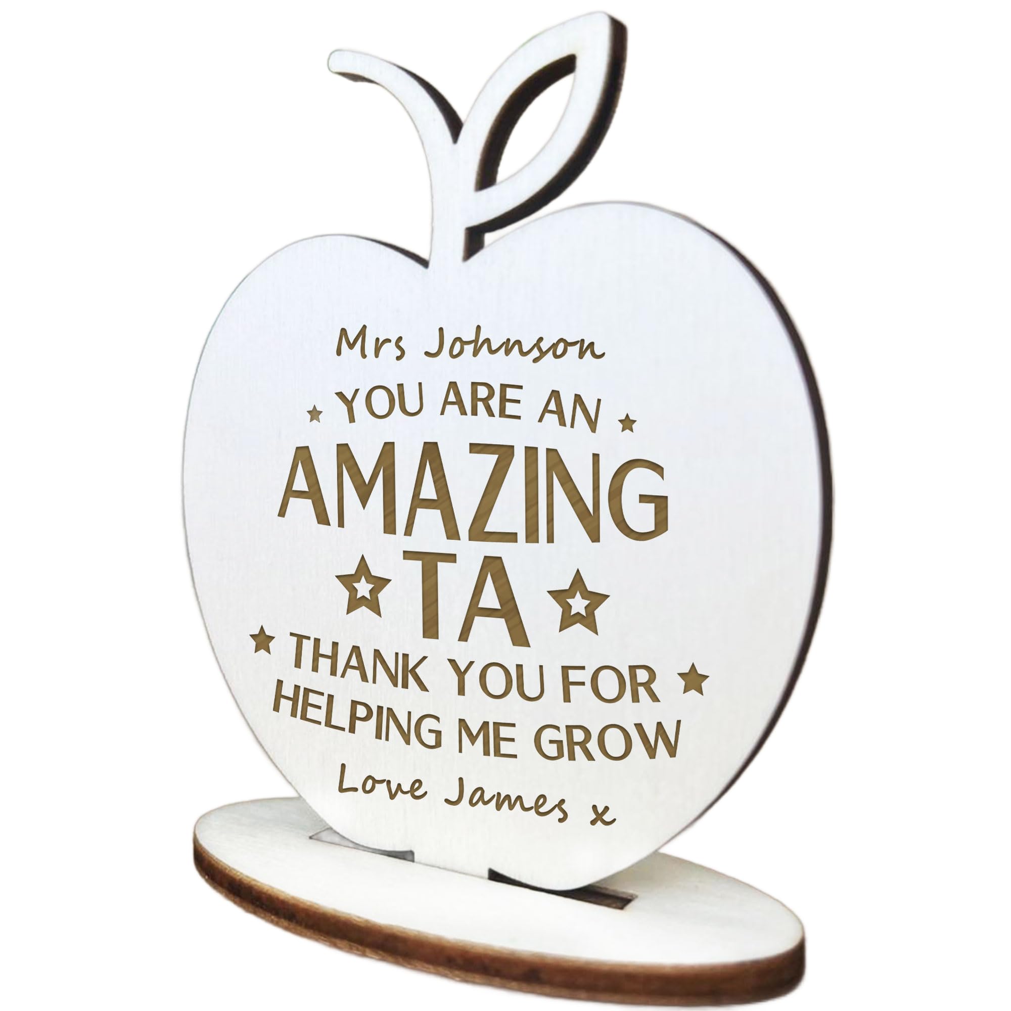 Red Ocean Personalised Teaching Assistant Teacher Thank You Gifts End of Term Wood Plaque Leaving School Nursery Gifts