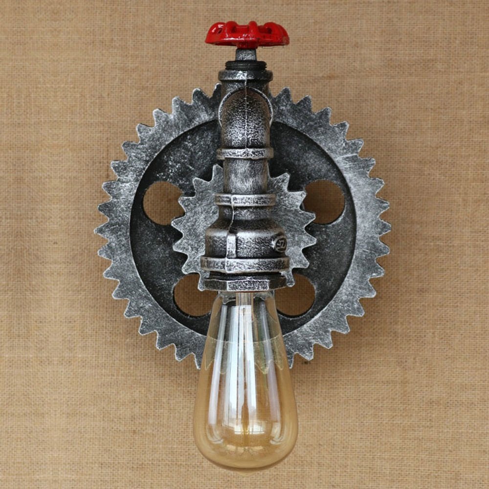 Applique Murale Vintage Industrielle Chrome E27 Luminaire Rétro pour Hôtel et Restaurant