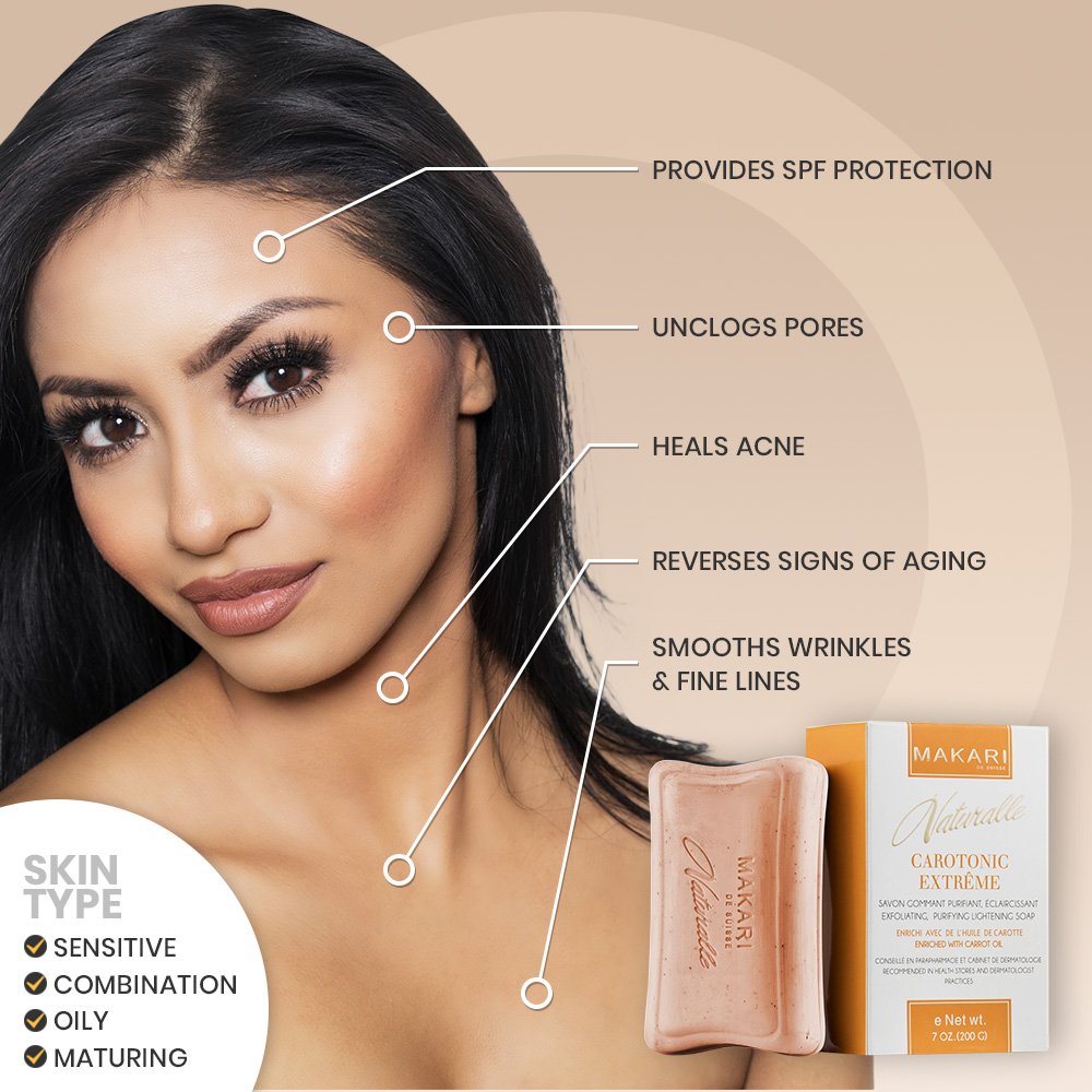 Makari Naturalle Carotonic Extreme Toning Soap (7oz) Skin Brightening