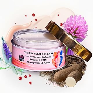 Tatvika Naturals handmade Wild Yam Cream for Hormone Balance with Black Cohosh, Red Clover, Chasteberry, Natural Support f...