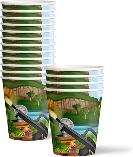 Miniatura 5 de Fort Nite Party Supplies - Battle Gamer Birthday - Decoraciones de fiesta de videojuegos de quincena  Juego de vajilla desechable incluye platos,