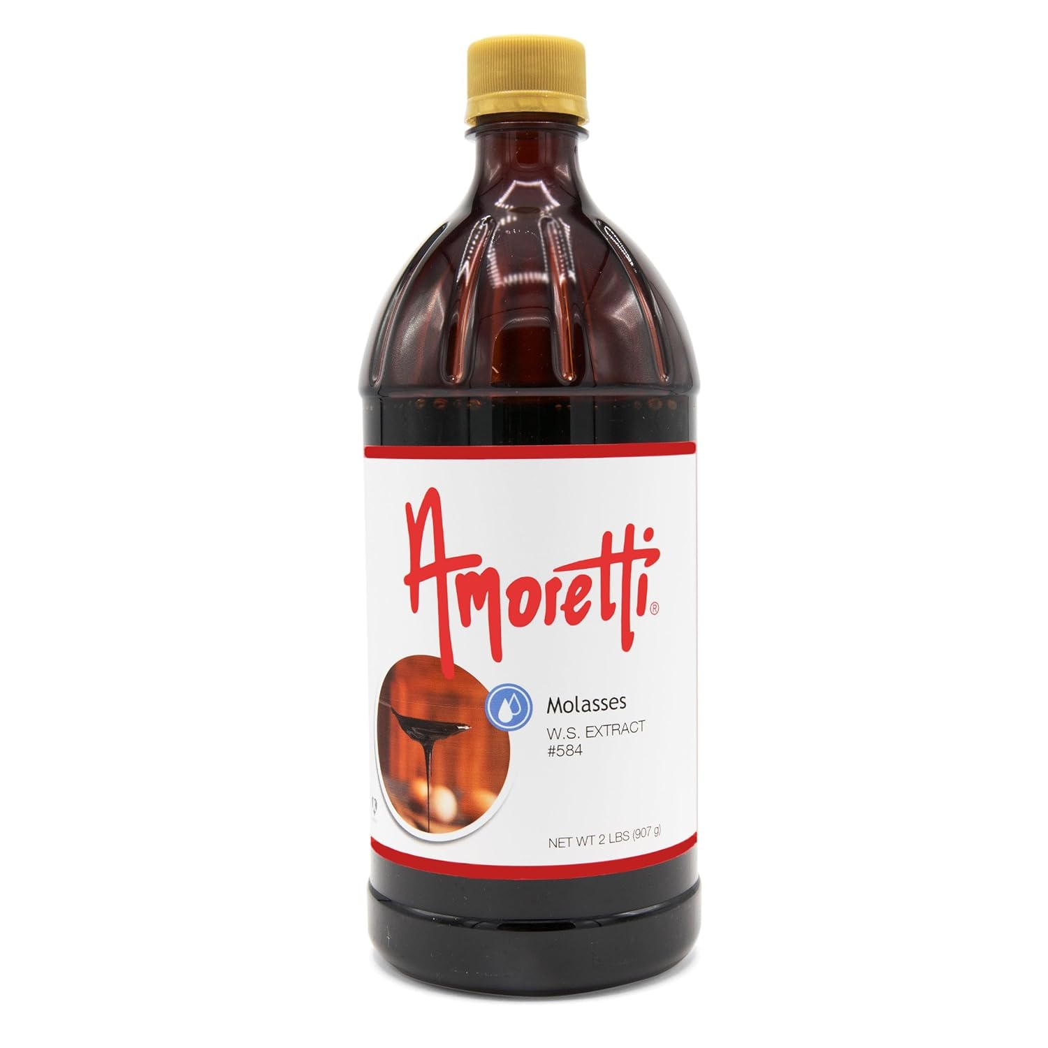 Amoretti - Molasses Extract Water Soluble 2 oz - Highly Concentrated & Perfect For Pastry, Savory, Brewing, and more, Preservative Free, Vegan, Kosher Pareve, Keto Friendly