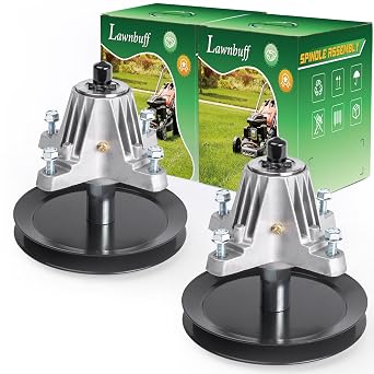 Spindle Replaces for 918-04865A 618-04636A 46" Deck Spindle Assembly Compatible with Cub Cadet LTX-1042, LTX1045, LTX1046, MTD/Craftsman LT2000, LT2200, LT2500 with Pulley OD 6-1/2" 2 Pack
