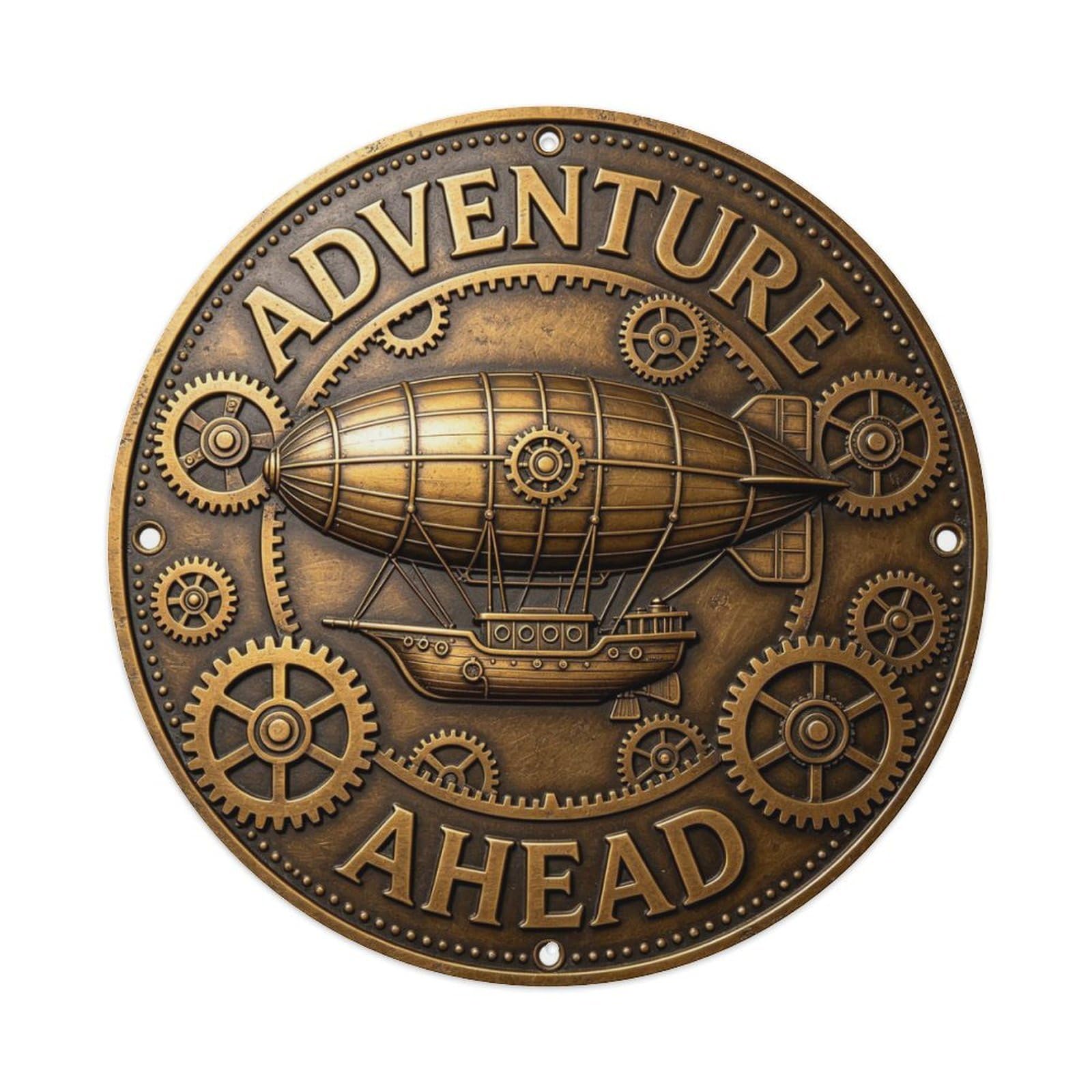 Adventure Awaits Metal Tin Sign Plaque
