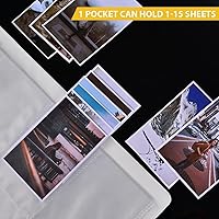Vista 6 de Paquete de 50, protector de página de 9 bolsillos, funda para tarjetas de intercambio, hojas de tarjetas de béisbol o Skylanders, MTG, cupón