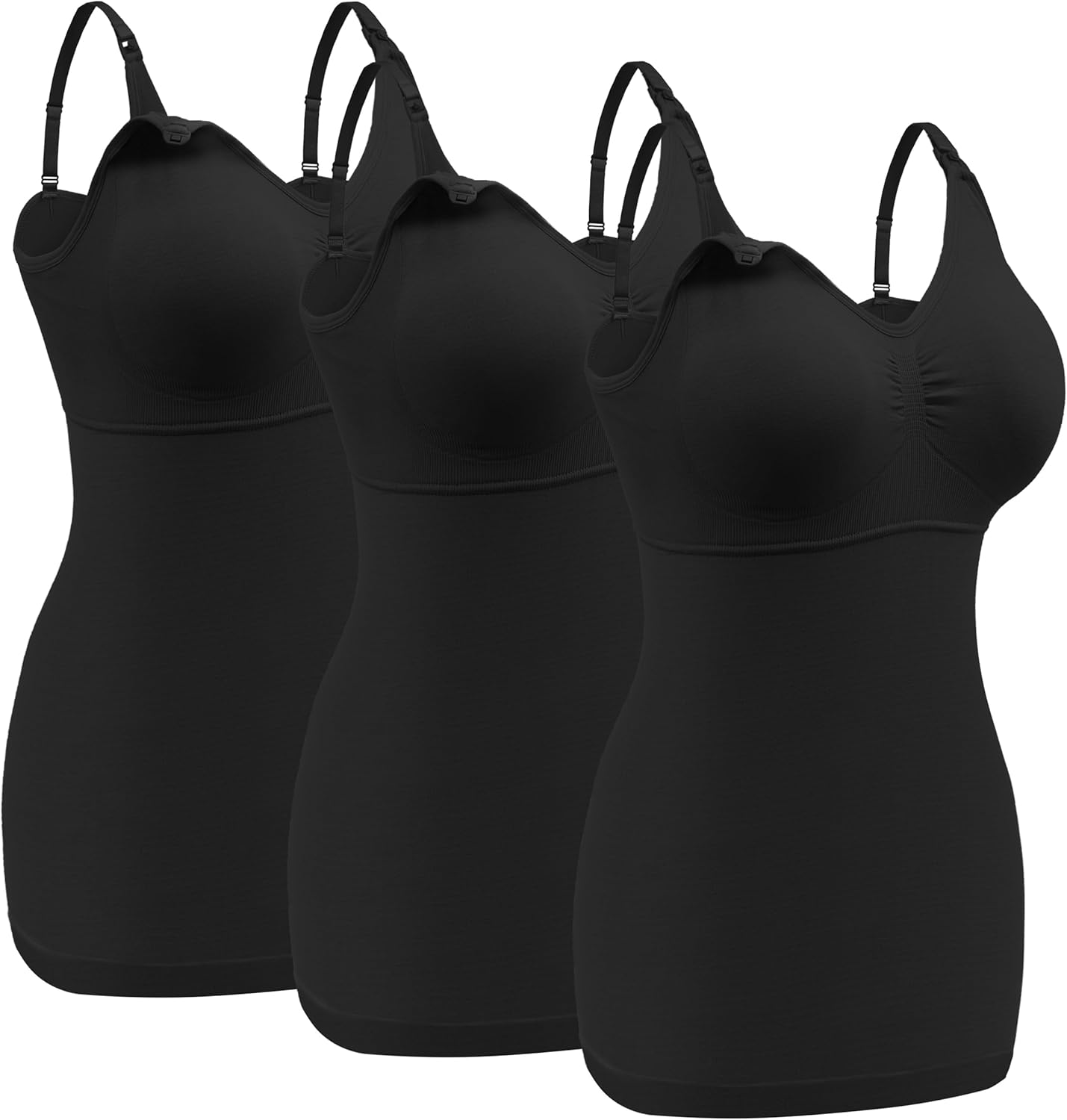 Angelhood Maternity Nursing Tank Tops for Breastfeeding,Womens Nursing Maternity Cami Built in Bra Sleep Bra