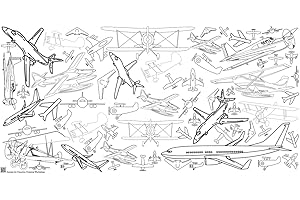 Kids Birthday Coloring Tablecloth, Giant Airplane Coloring Poster 3&#x27; x 6&#x27;
