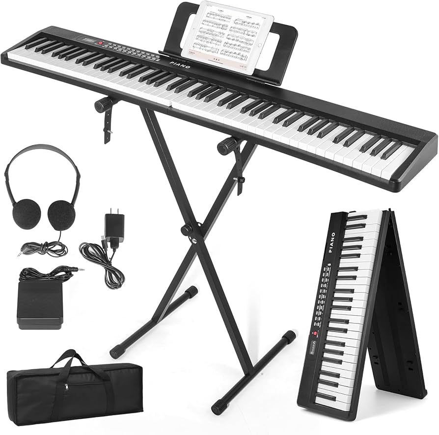 Amazon | 【ピアノスタンドセット】Qerewf 電子ピアノ 88鍵盤