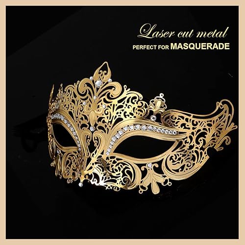 Miniatura 3 de Máscara de mascarada para mujer, brillante, corte láser, máscara de diamantes de imitación, máscara de fiesta de porm