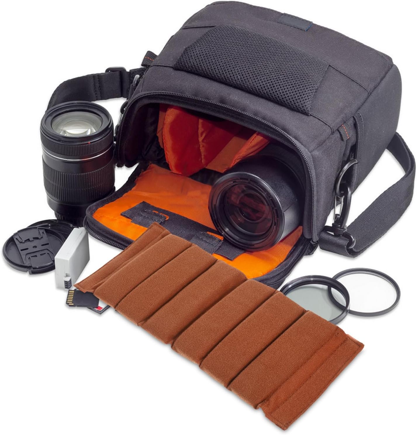 2pcs Camera Bag Insert Partition Divider Shockproof Polyester Pad with Multifunctional Design for Camera Accessories and Gear, for Outdoor Photography and Travel Storage image 5