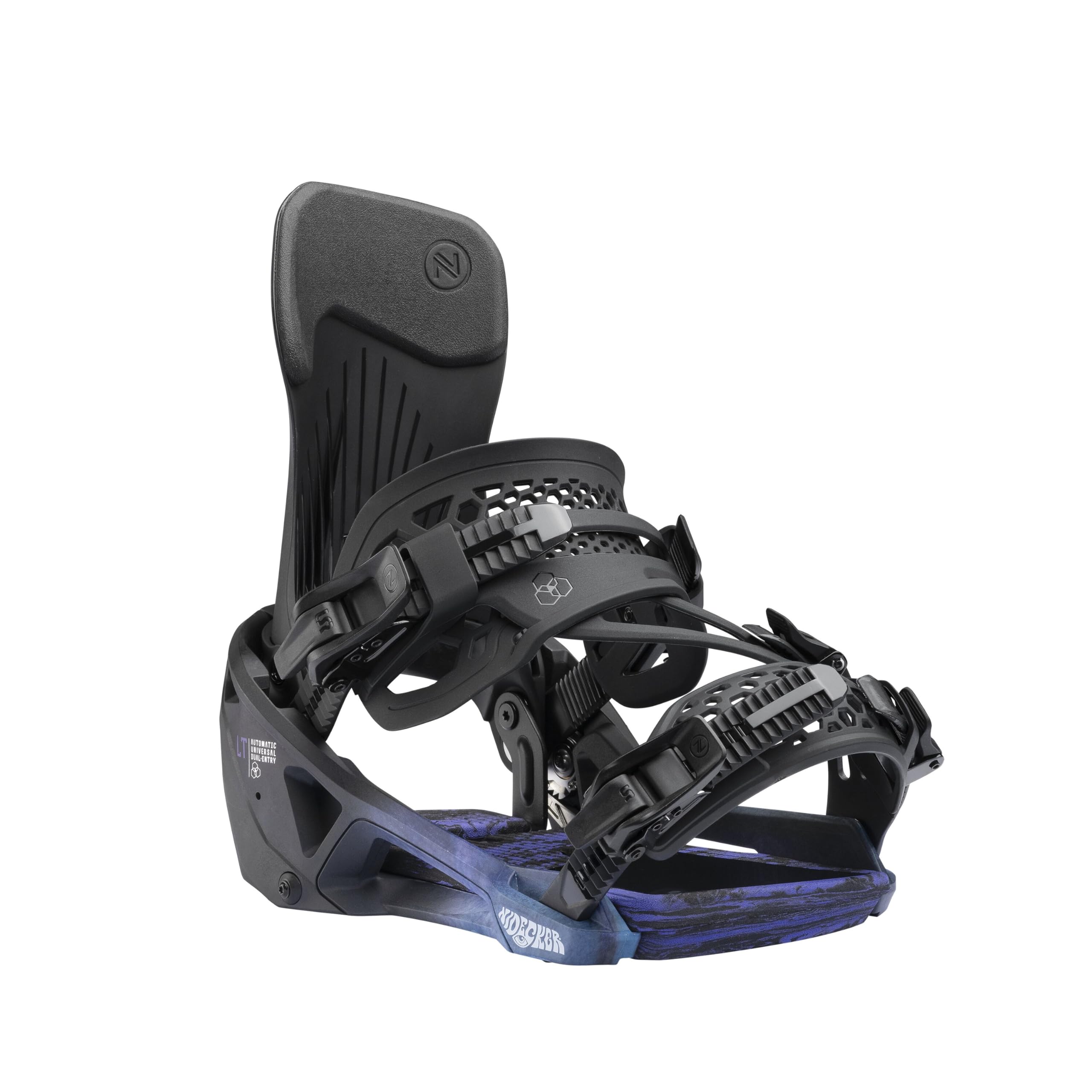 Nidecker LT Supermatic Fijaciones de Snowboard - Fijación automática de Doble Entrada con Pedal de talón y Ajuste Universal