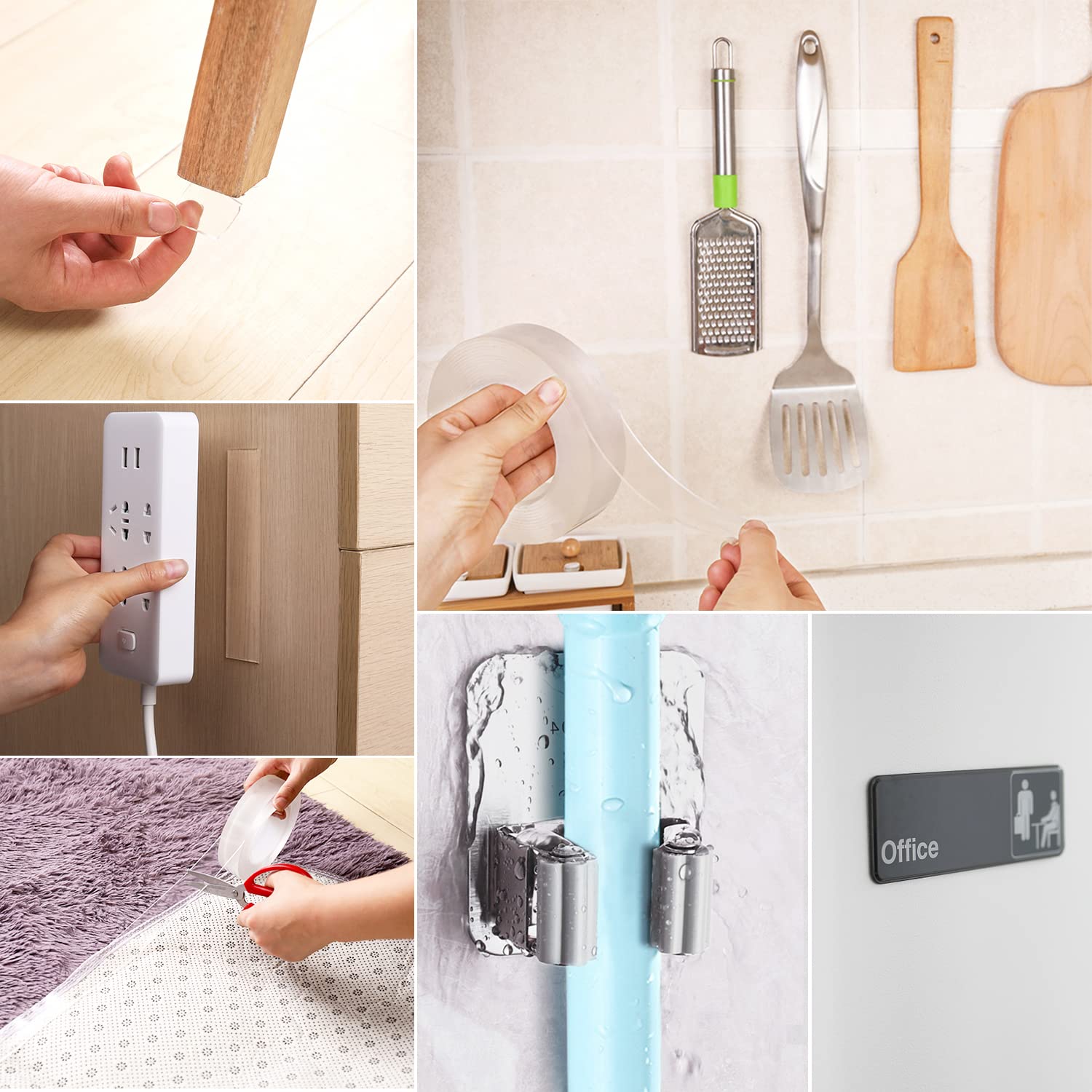 CORTNEY 20 Pièces Scotch Double Face Transparent, Ruban