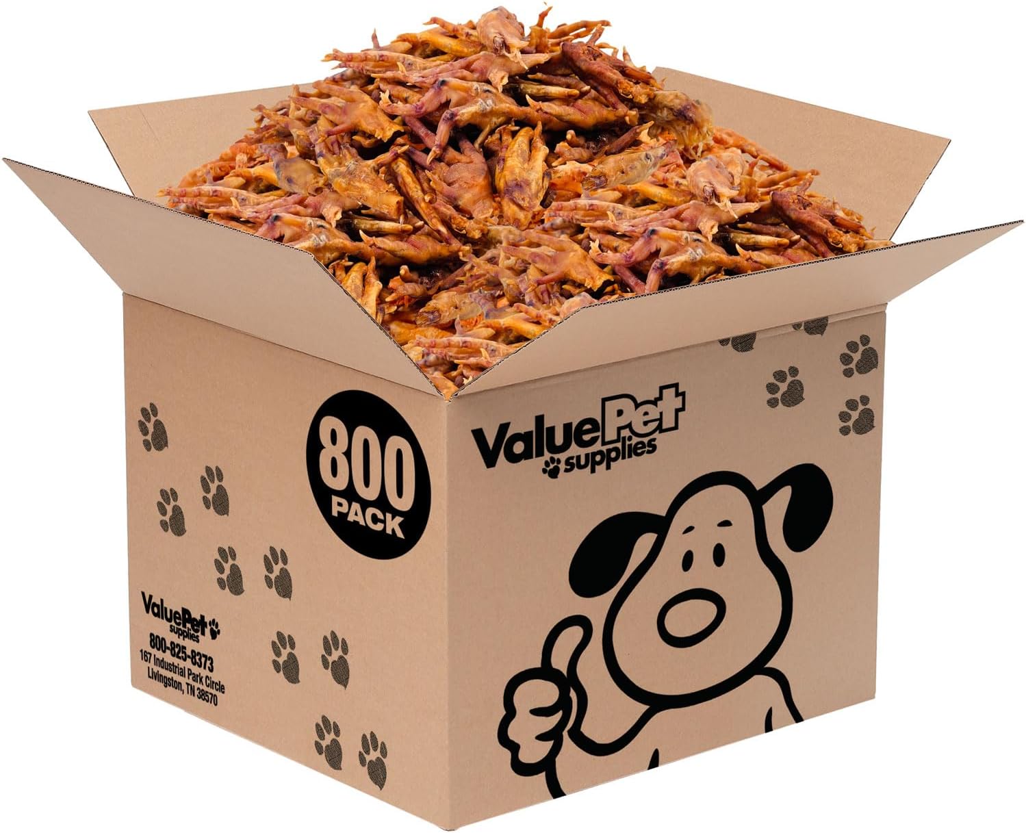 ValueBull Chicken Feet for Dogs, 50 Count - All Natural Dog Chew, Hip and Joint Chew, Single Ingredient Dog Treat